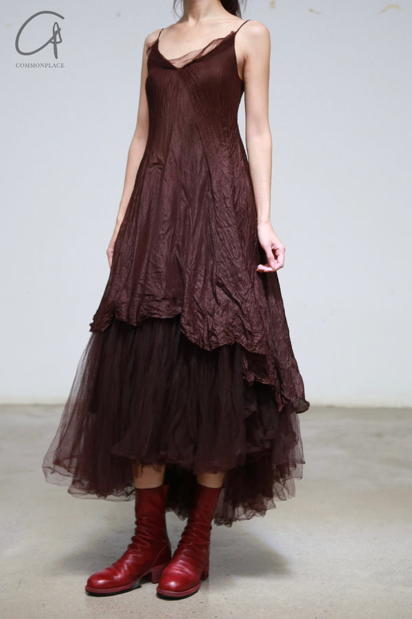 Marc Le Bihan Slip Dress France MLB-2104-AUBERGINE 2105 2104